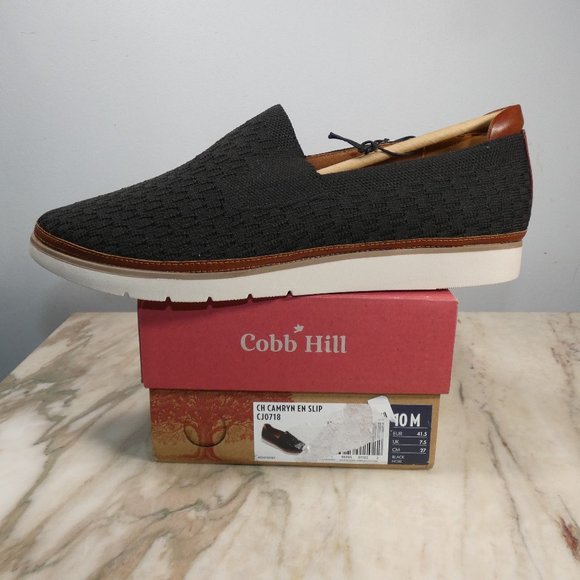 NiB Nice! Rockport Women's Camryn Slip Loafer Flat Black Knit 10 - Picture 3 of 9